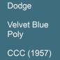 Preview: Dodge, Velvet Blue Poly, CCC (1957).